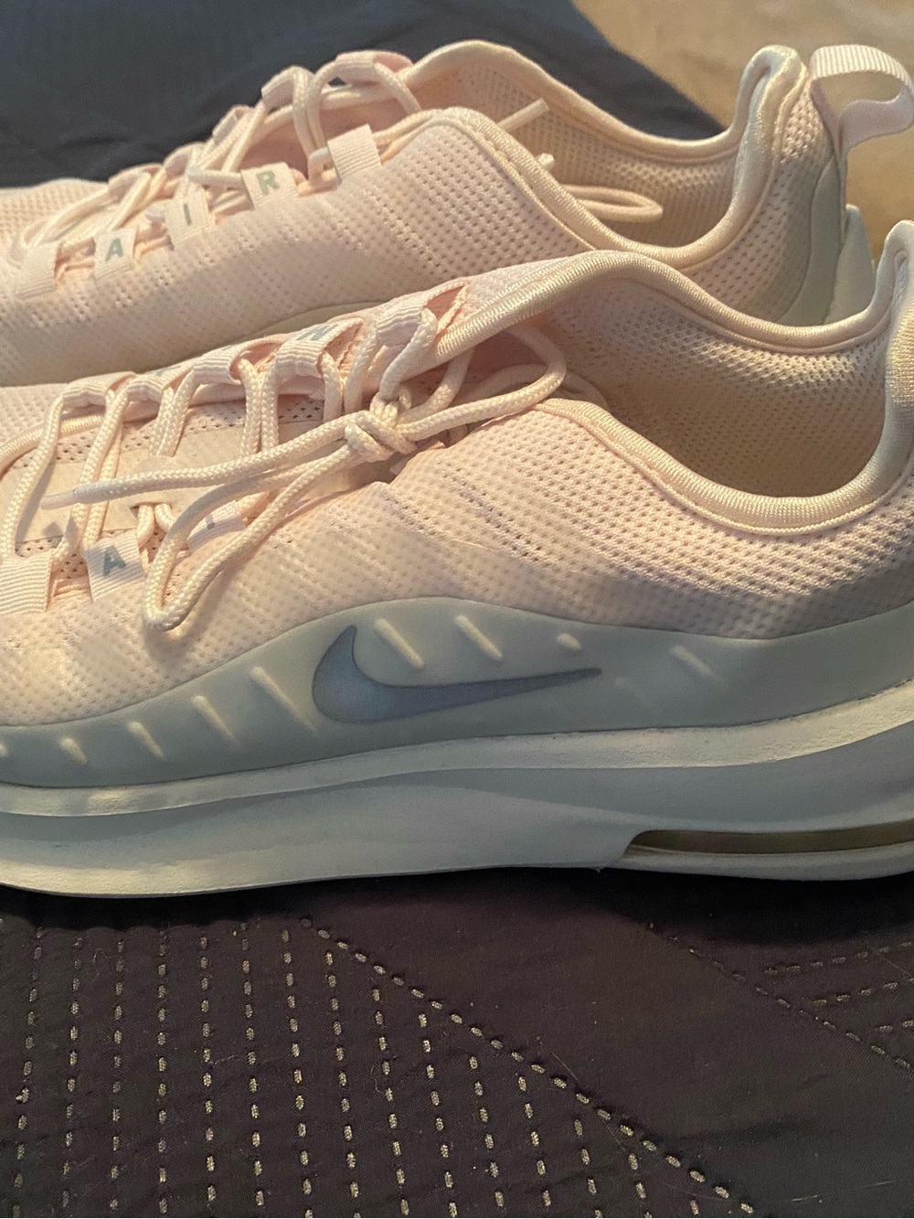 Nike Women's Light Pink Mesh Air-Cushion Sneakers